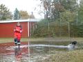 Kaja og Neptun i vanndammen