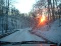 Solen p� vei ned
