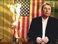 Otto Jespersen brenner det amerikanske flagget live p� TV2