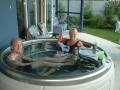 Marius og Turid i boblebadet