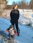 Lise og Sara p� tur i -12 grader
