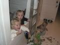 Sara, Ruth, Martine og Imre har f�tt godteposer