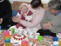 Ruth, Mamma og Morfar. Og bl�tkaken!